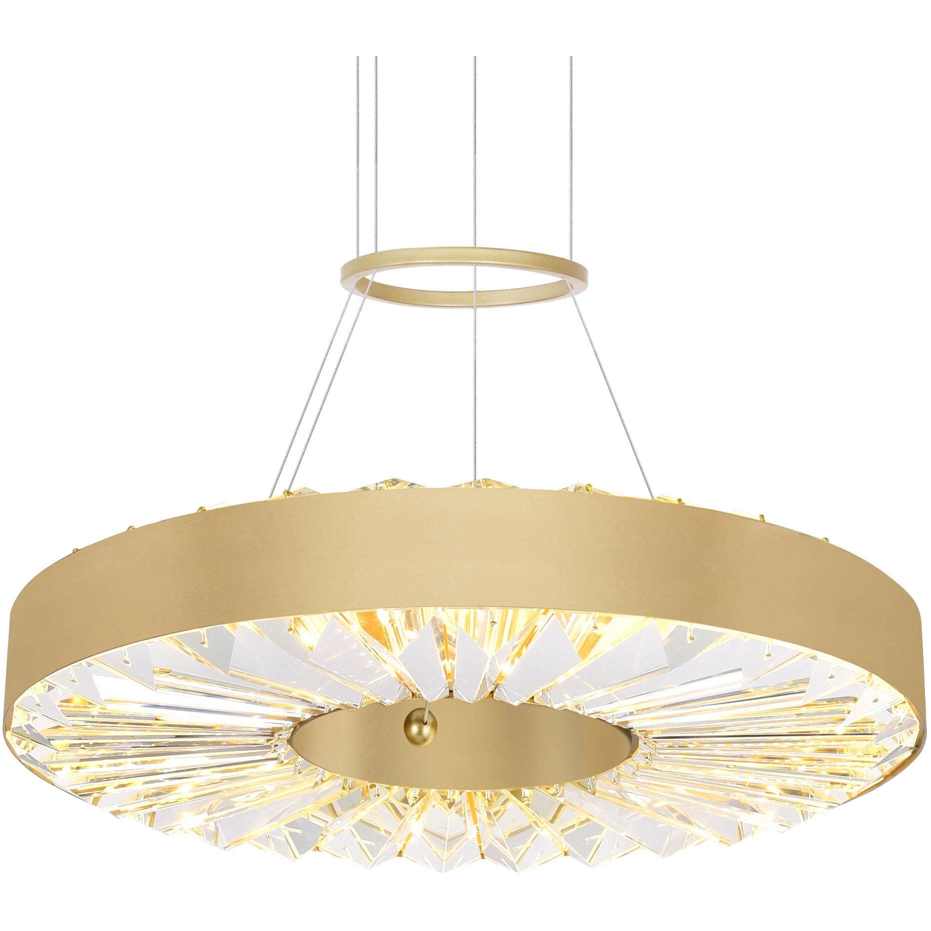 Bjoux LED 16 inch Brass Down Chandelier Ceiling Light
