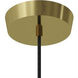 Clare 1 Light 7 inch Baby Blue with Modern Brass Pendant Ceiling Light