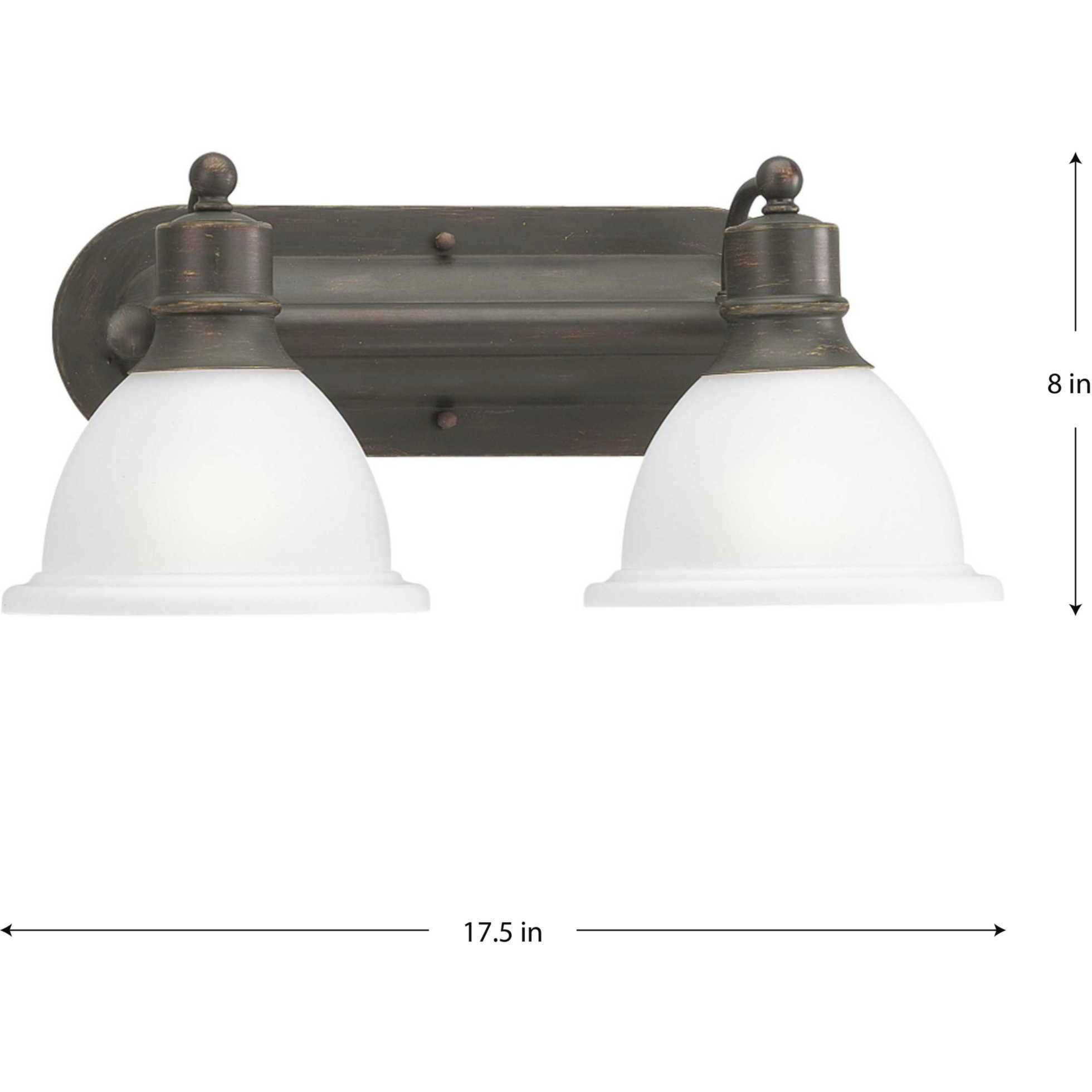 Madison 2 Light 17.5 inch Antique Bronze Bath Vanity Wall Light