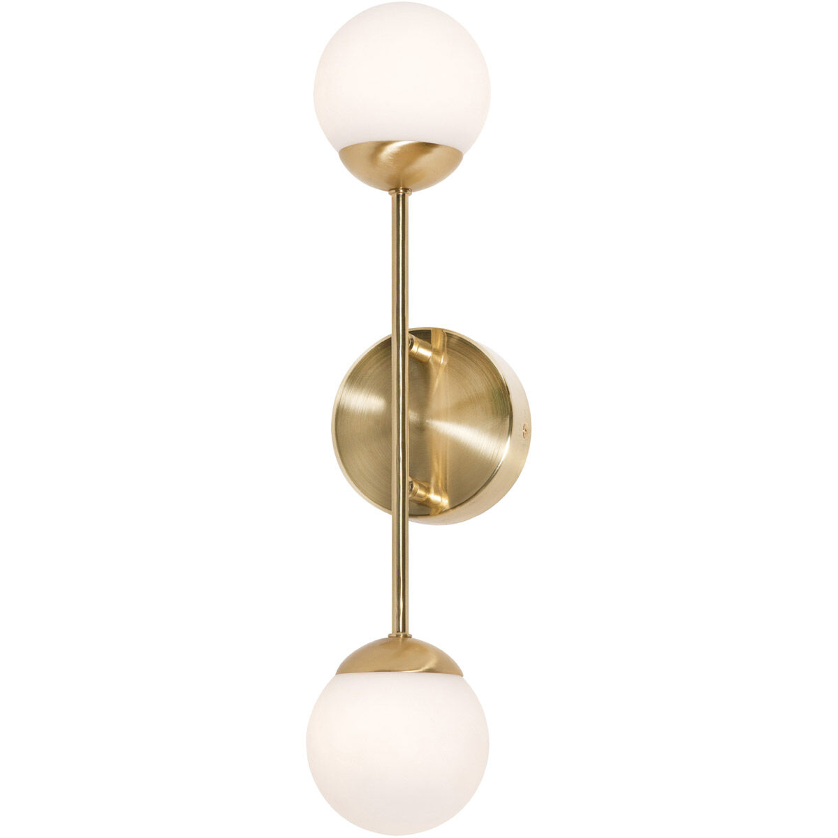 Pearl 2 Light 4.25 inch Satin Brass Wall Sconce Wall Light