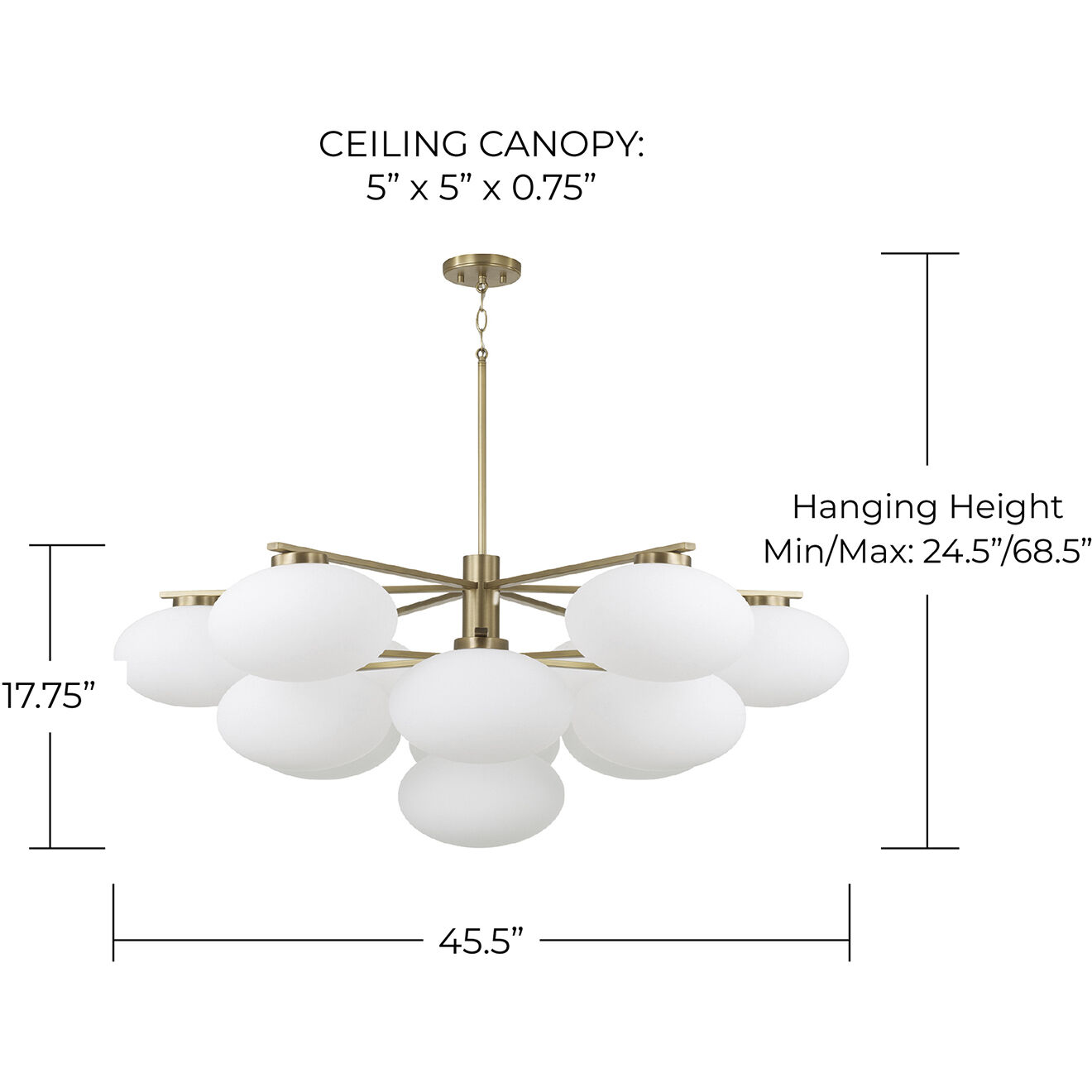 Soren 13 Light 45.5 inch Aged Brass Chandelier Ceiling Light