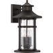 Highland Ridge 4 Light 21 inch Oil Rubbed Bronze/Gold Outdoor Wall Mount, Great Outdoors