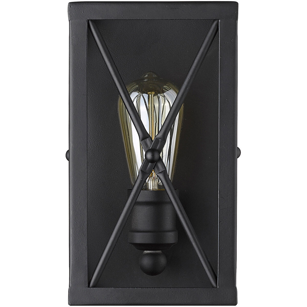 Brooklyn 1 Light 6 inch Matte Black Sconce Wall Light