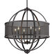 Colson 6 Light 27 inch Matte Black Chandelier Ceiling Light