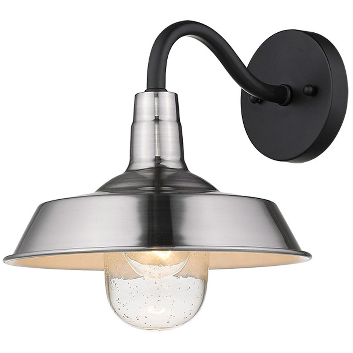 Burry 1 Light 11 inch Satin Nickel Exterior Wall Mount