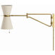Gable 27.75 inch 40 watt Antique Natural Brass Swing Arm Wall Sconce Wall Light in Oyster