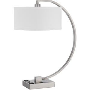 Belfort 26 inch 100.00 watt Brushed Steel Desk Lamp Portable Light
