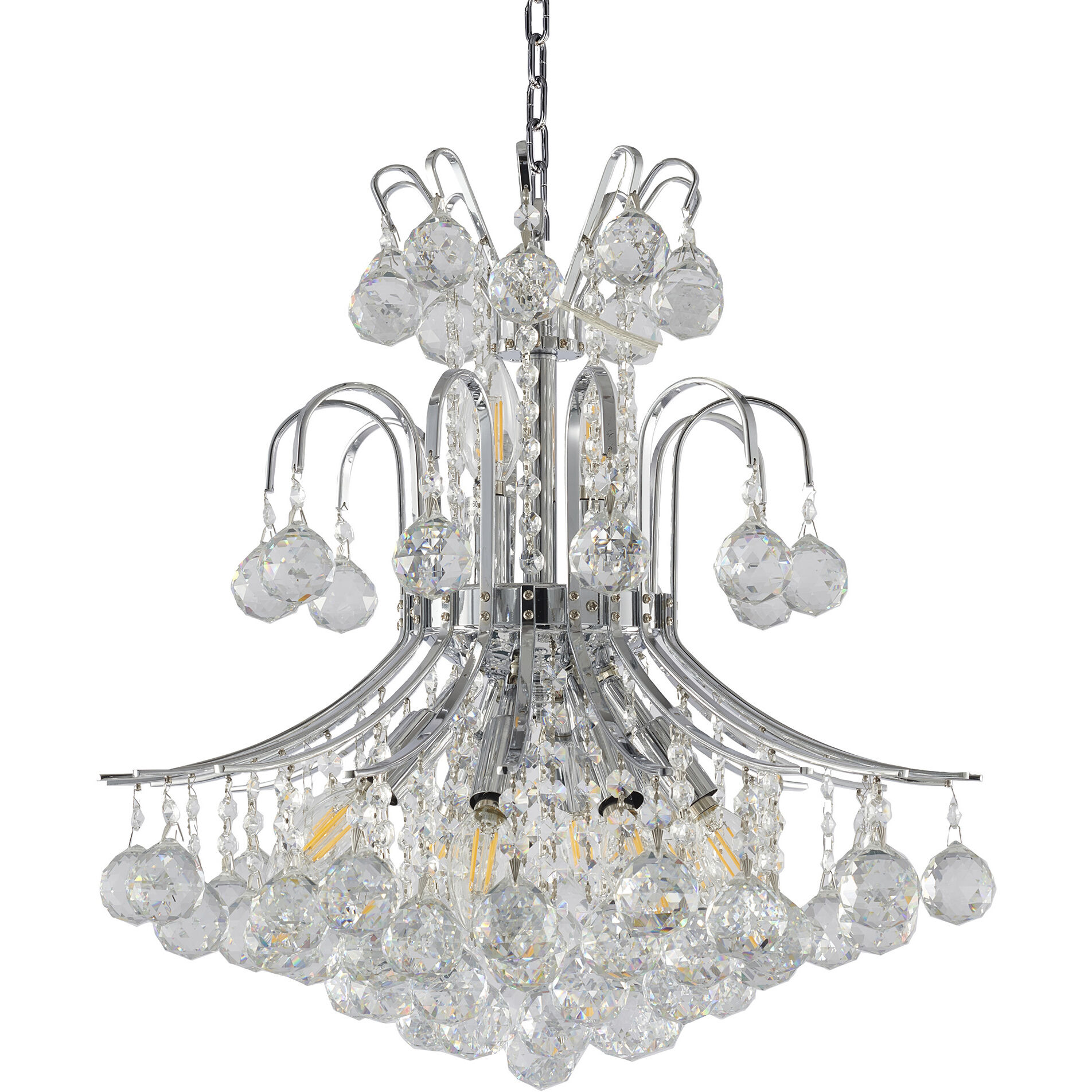 Canada 10 Light 19 inch Chrome Chandelier Ceiling Light