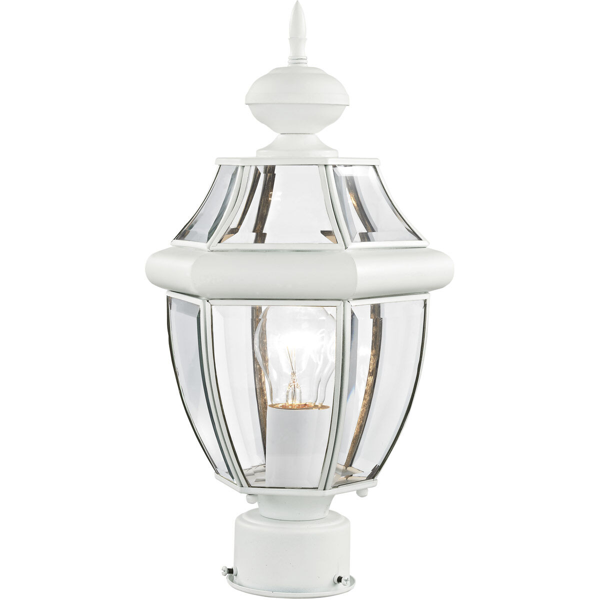 Monterey 1 Light 17 inch White Outdoor Post Top Lantern