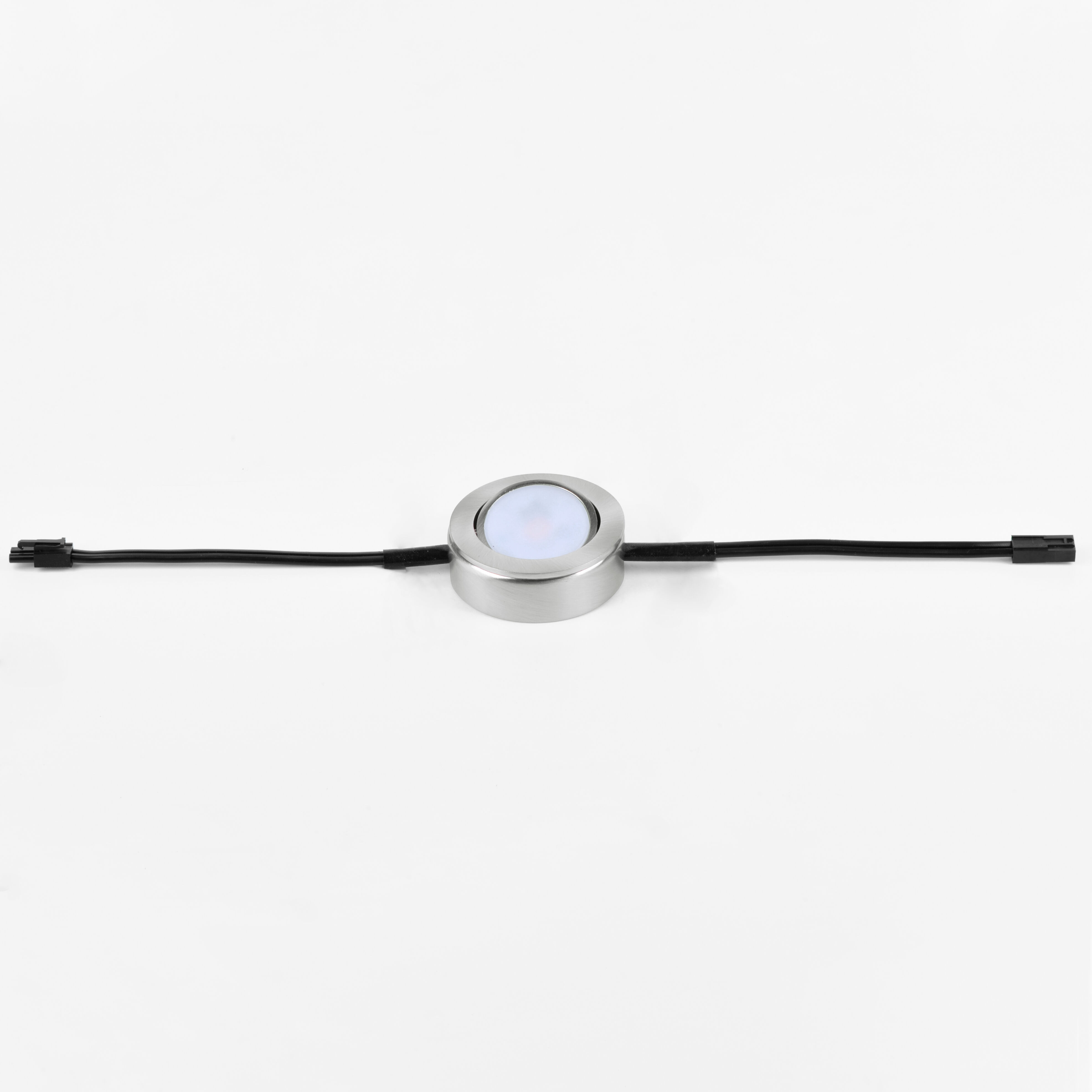 CounterMax MX-LD-AC 120 LED 2.75 inch Satin Nickel Under Cabinet Disc