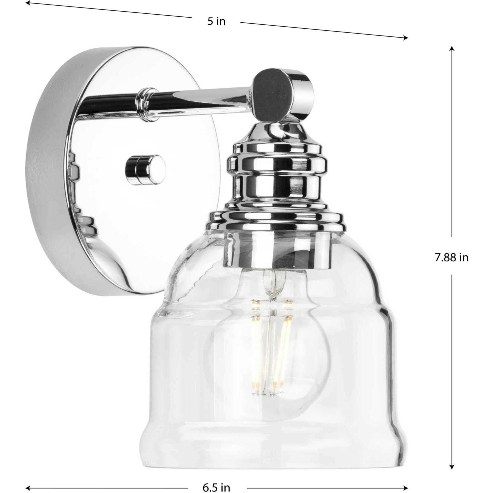 Ambrose 1 Light 7 inch Polished Chrome Bath Vanity Wall Light