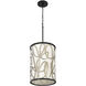 Scribble 6 Light 16 inch Matte Black with Artifact Foyer Pendant Ceiling Light, Smithsonian Collaboration