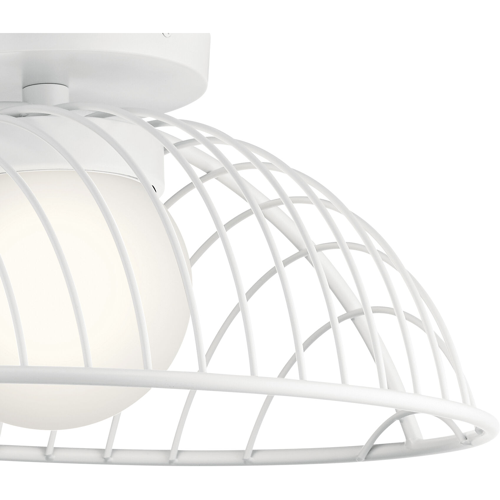 Clevo LED 18 inch White Semi Flush Mount Ceiling Light