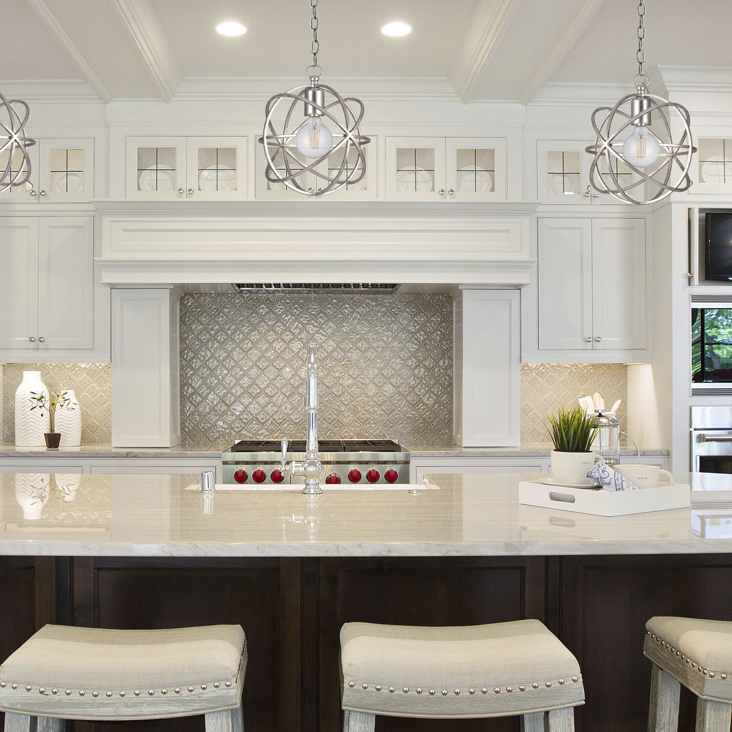 Somma Way 1 Light 9 inch Silver Mini Pendant Ceiling Light