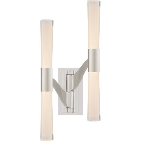AERIN Brenta 7.25 inch 18.00 watt Polished Nickel Double Articulating Sconce Wall Light, Large