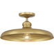 Crowne 1 Light 16 inch Legacy Brass Semi Flush Ceiling Light