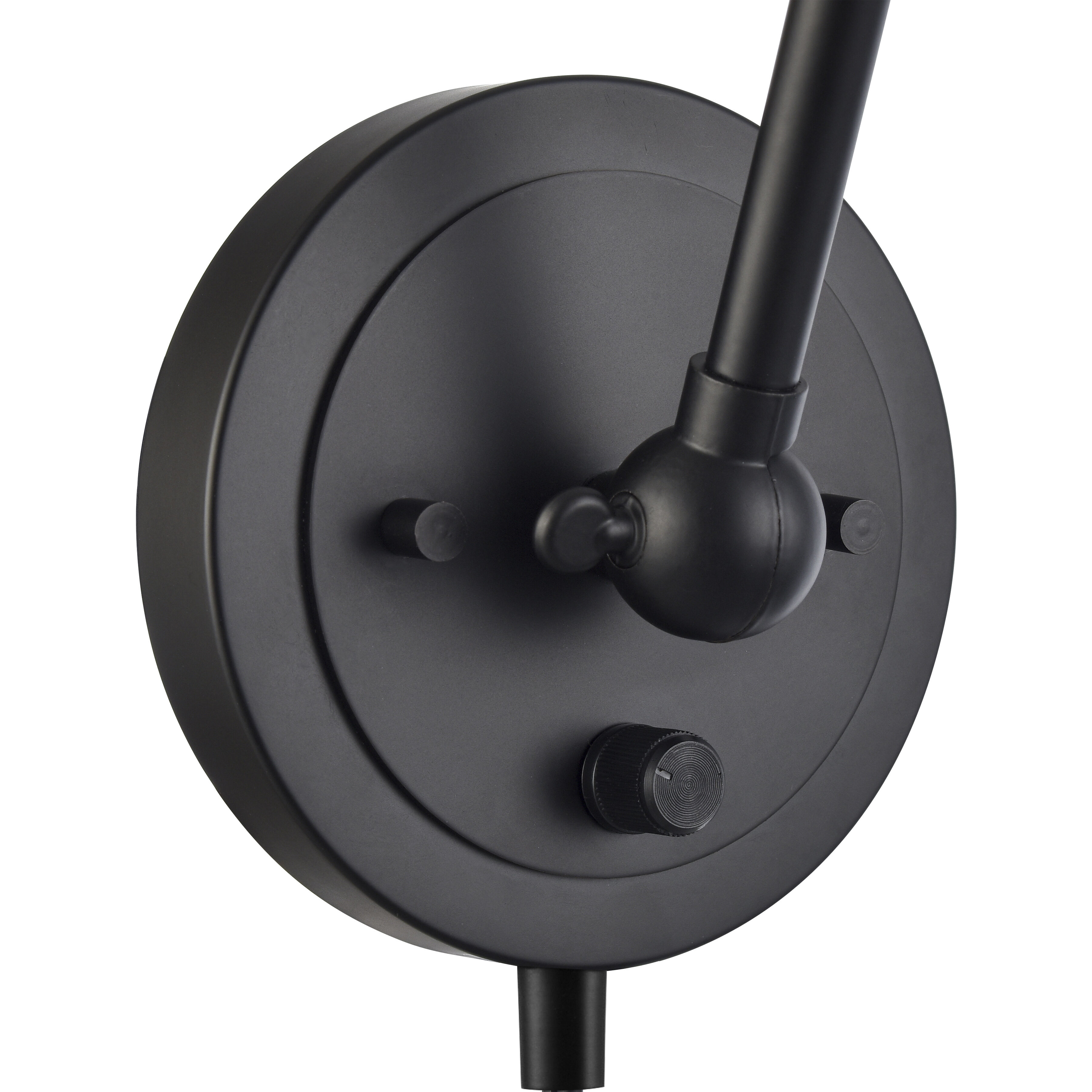 Albany 16.25 inch 60 watt Matte Black Hinged Swingarm Sconce Wall Light