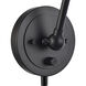 Albany 16.25 inch 60 watt Matte Black Hinged Swingarm Sconce Wall Light