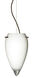 Juli 1 Light Bronze Pendant Ceiling Light in Opal Glossy Glass, Incandescent