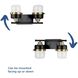 Beckner 2 Light 14.62 inch Matte Black Bath Light Wall Light