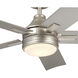 Tide 52 inch Brushed Nickel with Silver Blades Ceiling Fan