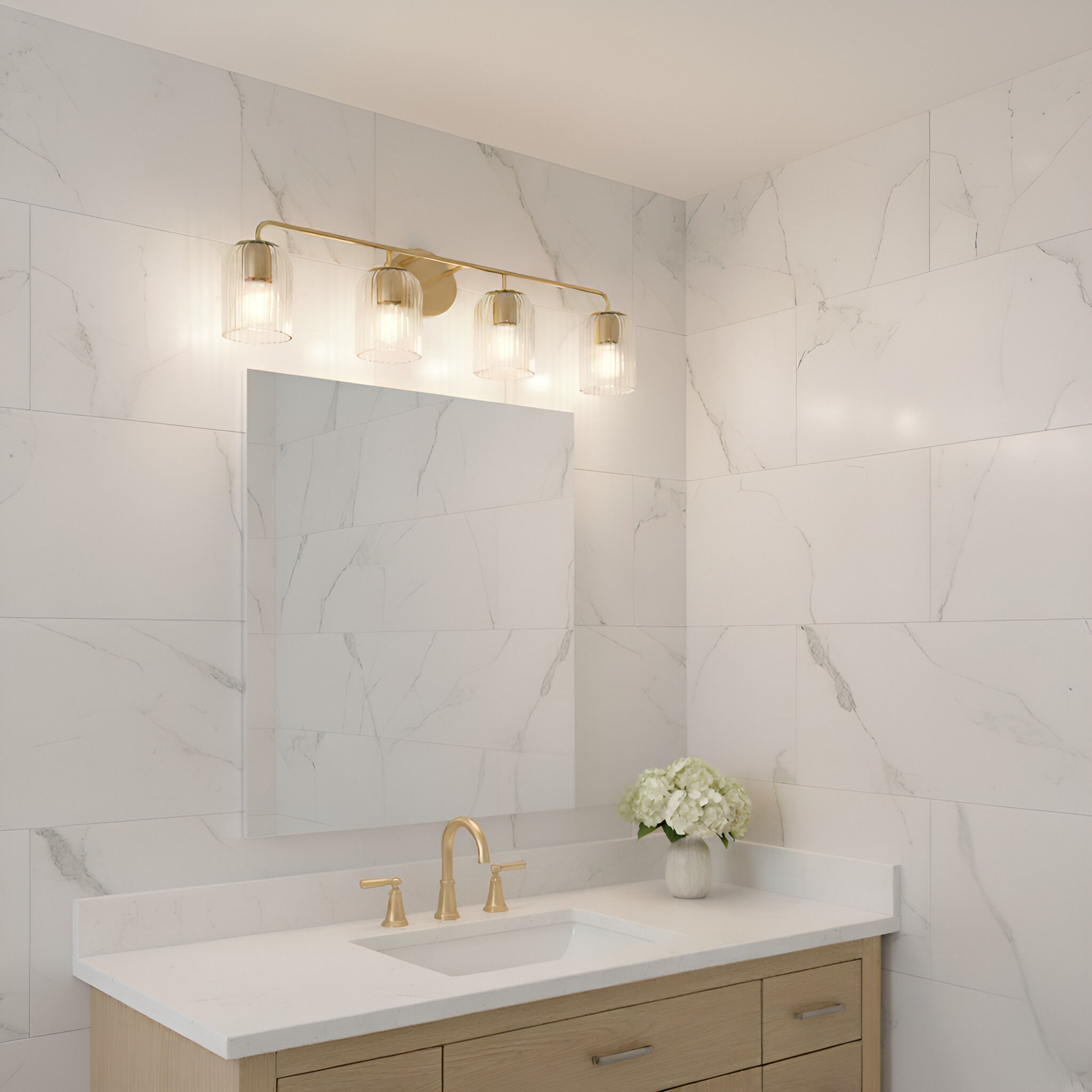 Eisele 4 Light 33.75 inch Bathroom Vanity Light