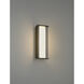 Dulton LED 14 inch Matte Black Outdoor Wall Sconce