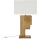 Thebes 30 inch 100 watt Antique Brass Table Lamp Portable Light