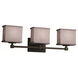Textile 23.5 inch Dark Bronze Bath Bar Wall Light