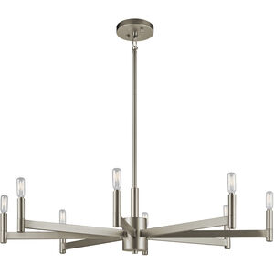 Erzo 8 Light 36 inch Satin Nickel Chandelier 1 Tier Large Ceiling Light, 1 Tier Large