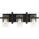 Mitte 3 Light 24 inch Midnight Black Wall Bath Fixture Wall Light