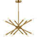 C&M by Chapman & Myers Eastyn 12 Light 22.5 inch Burnished Brass Chandelier Ceiling Light