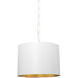 Alston 6 Light 20 inch Matte White and Antique Gold Pendant Ceiling Light