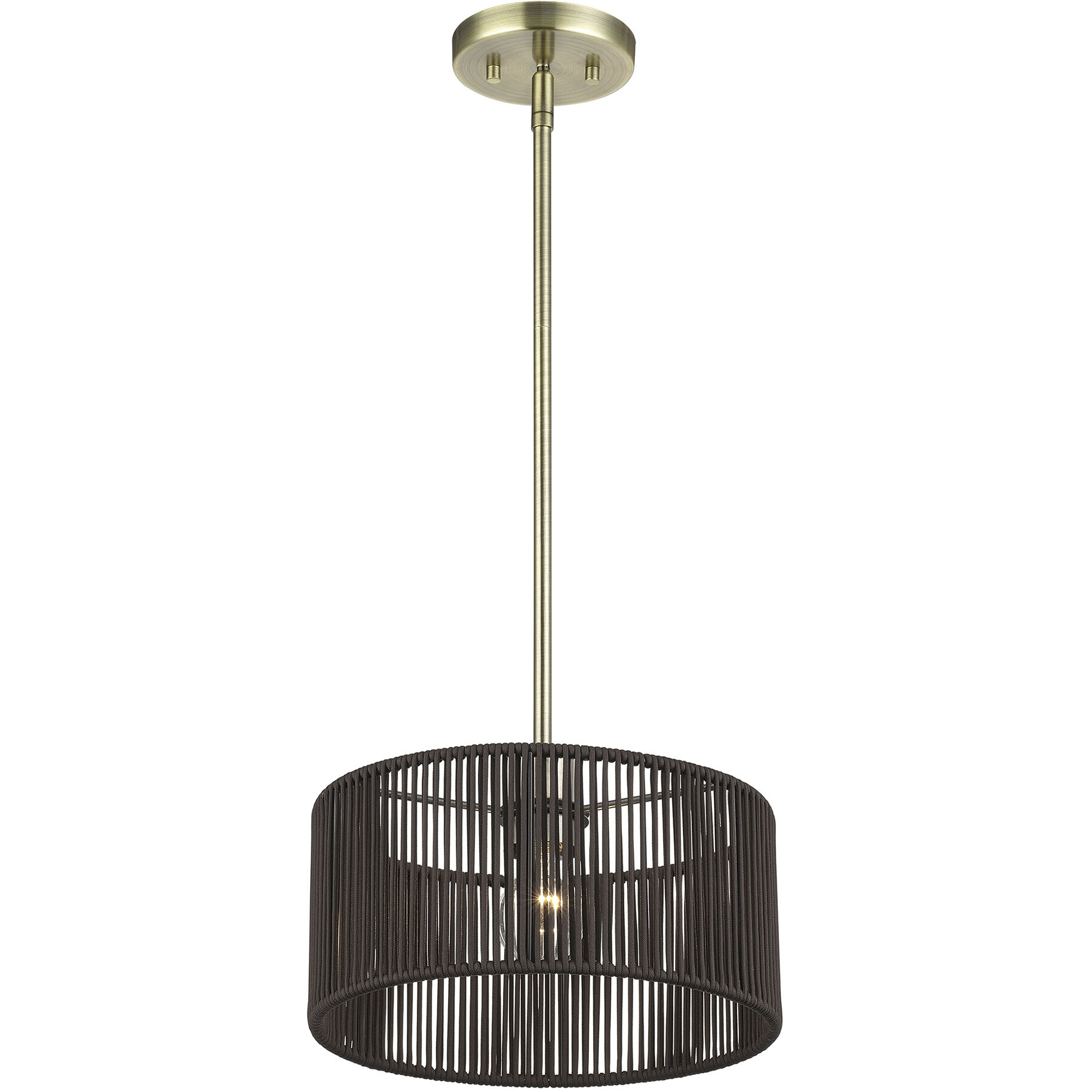 Acordia 1 Light 12 inch Antique Brass Pendant Ceiling Light
