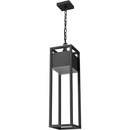 Barwick LED 7 inch Black Outdoor Chain Mount Ceiling Fixture