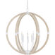 Bastian 6 Light 31 inch Sandstone/Sugar White Orb Chandelier Ceiling Light