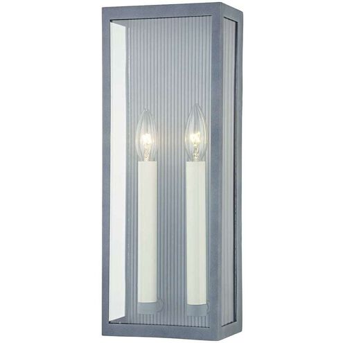 Vail Outdoor Wall Sconce in Weathered Zinc