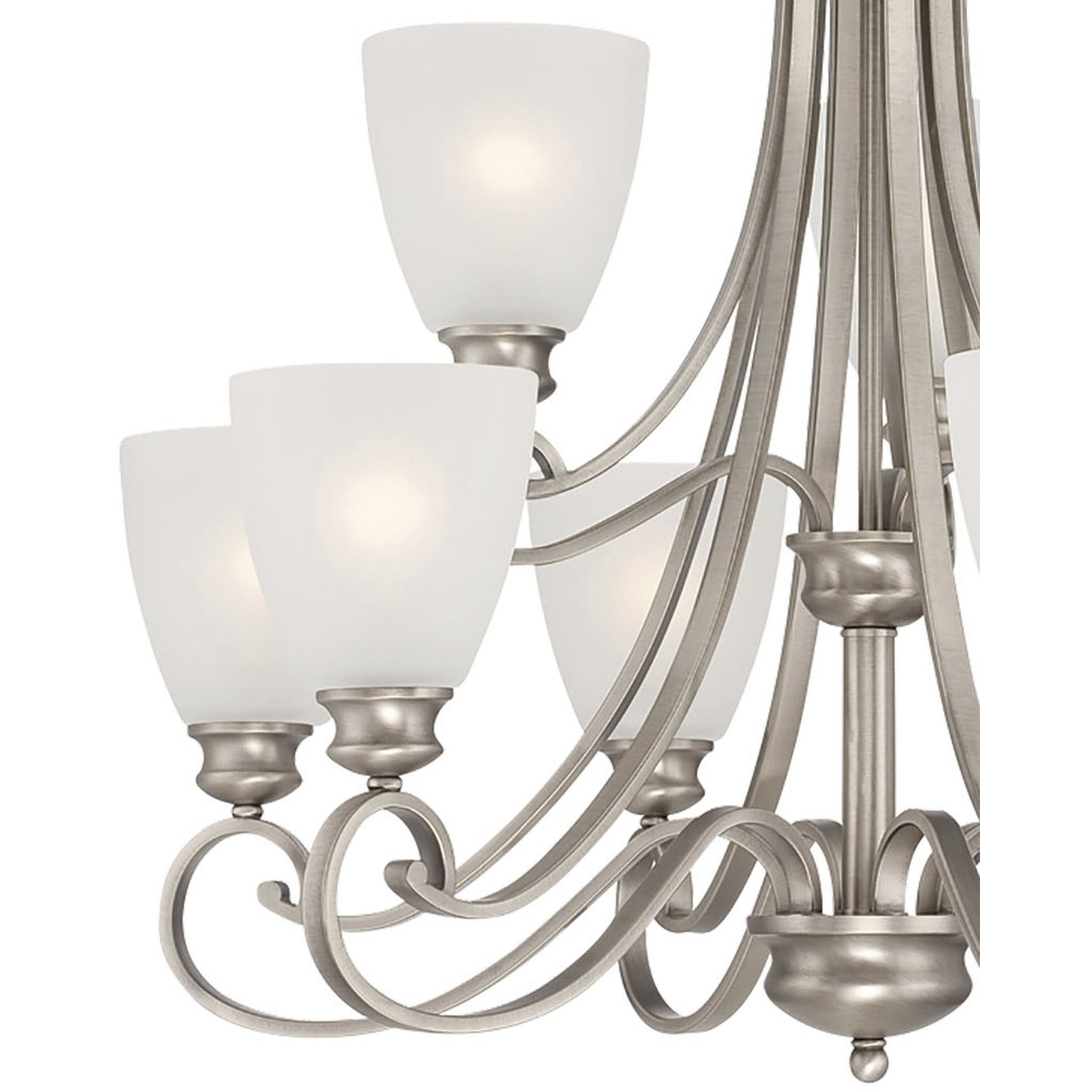 Haven 9 Light 28.5 inch Satin Pewter Chandelier Ceiling Light