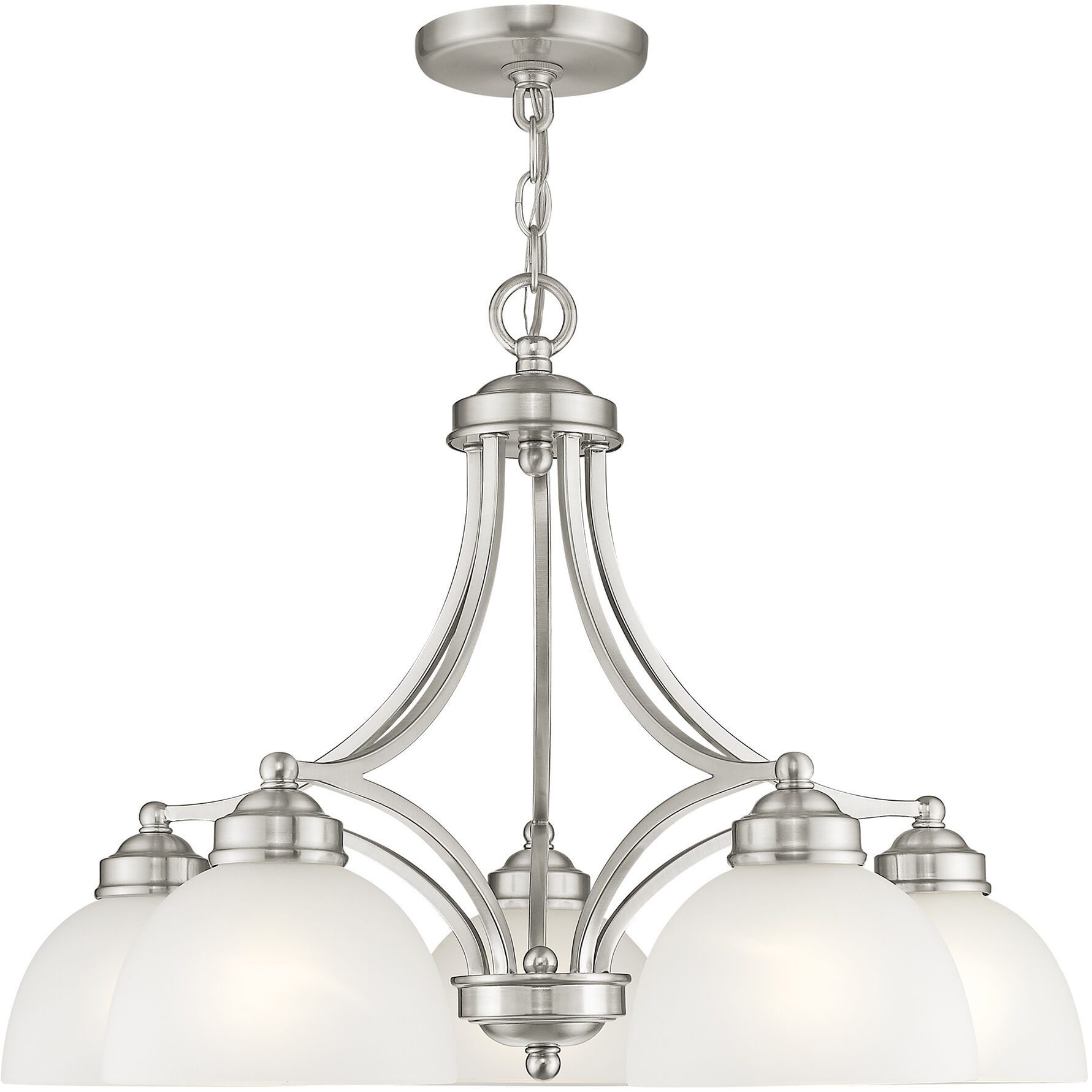 Somerset 5 Light 25 inch Brushed Nickel Chandelier Ceiling Light