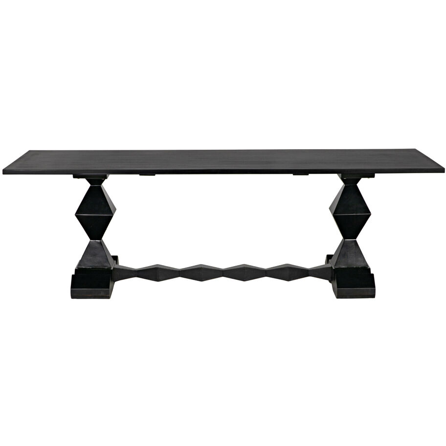 Madeira 96 X 40 inch Hand Rubbed Black Dining Table