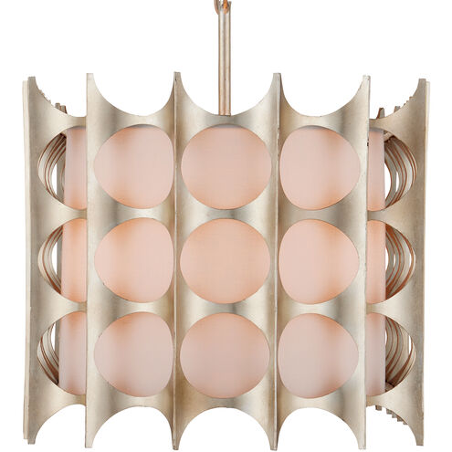Bardi 8 Light 41.25 inch Contemporary Silver Leaf Oval Chandelier Ceiling Light
