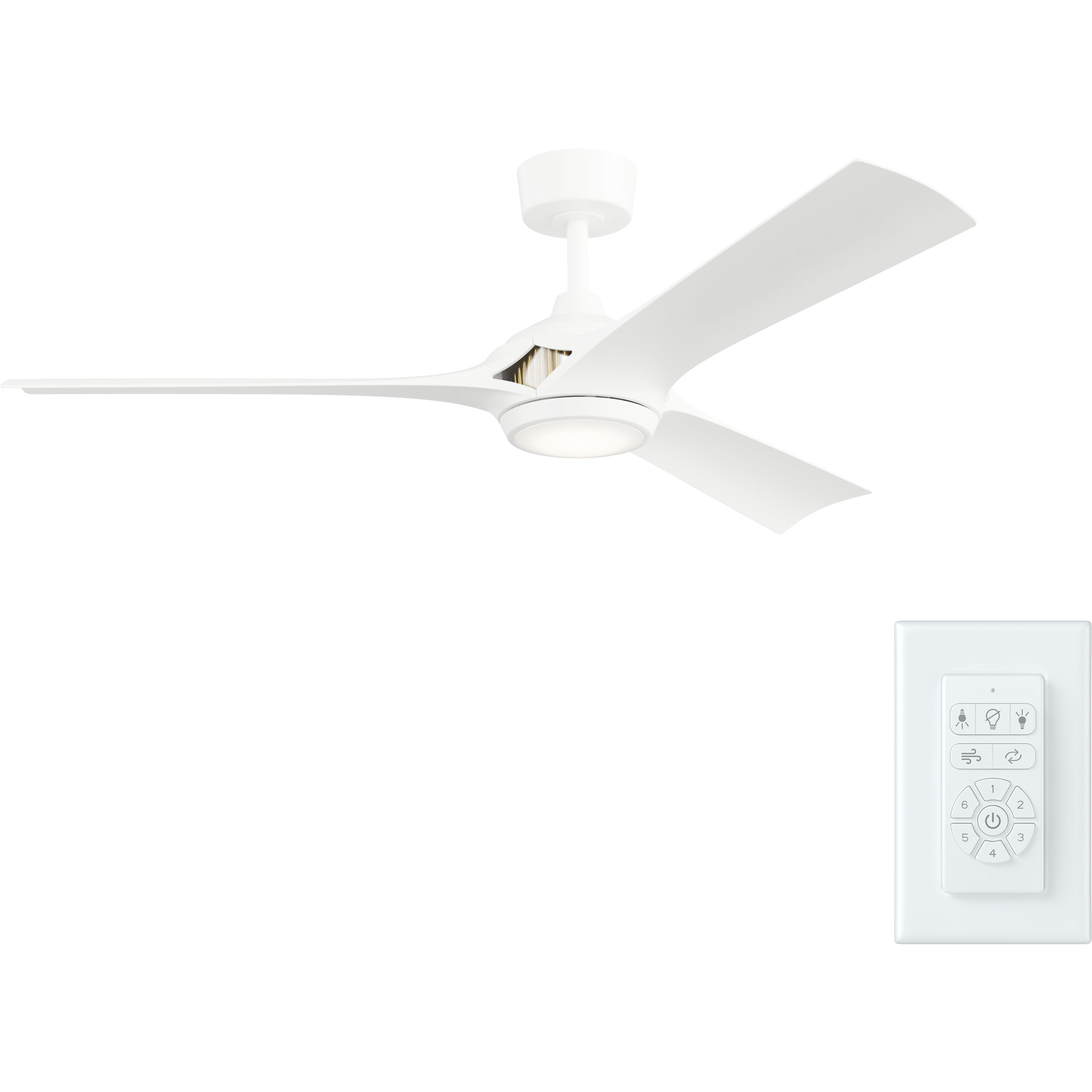 Veetra 56 inch Matte White Ceiling Fan