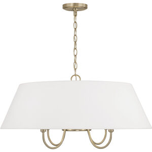 Julia 4 Light 28.5 inch Matte Brass Pendant Ceiling Light