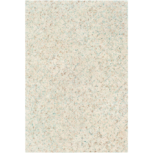 Avon 120 X 96 inch Light Sage/Blue/Beige/Brown Handmade Rug in 8 x 10, Rectangle