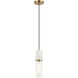 Marmor 1 Light 3.38 inch Aged Gold Brass and White Marble Pendant Ceiling Light