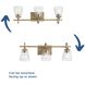 Martenne 3 Light 24 inch Aged Bronze Bathroom Vanity Light Wall Light