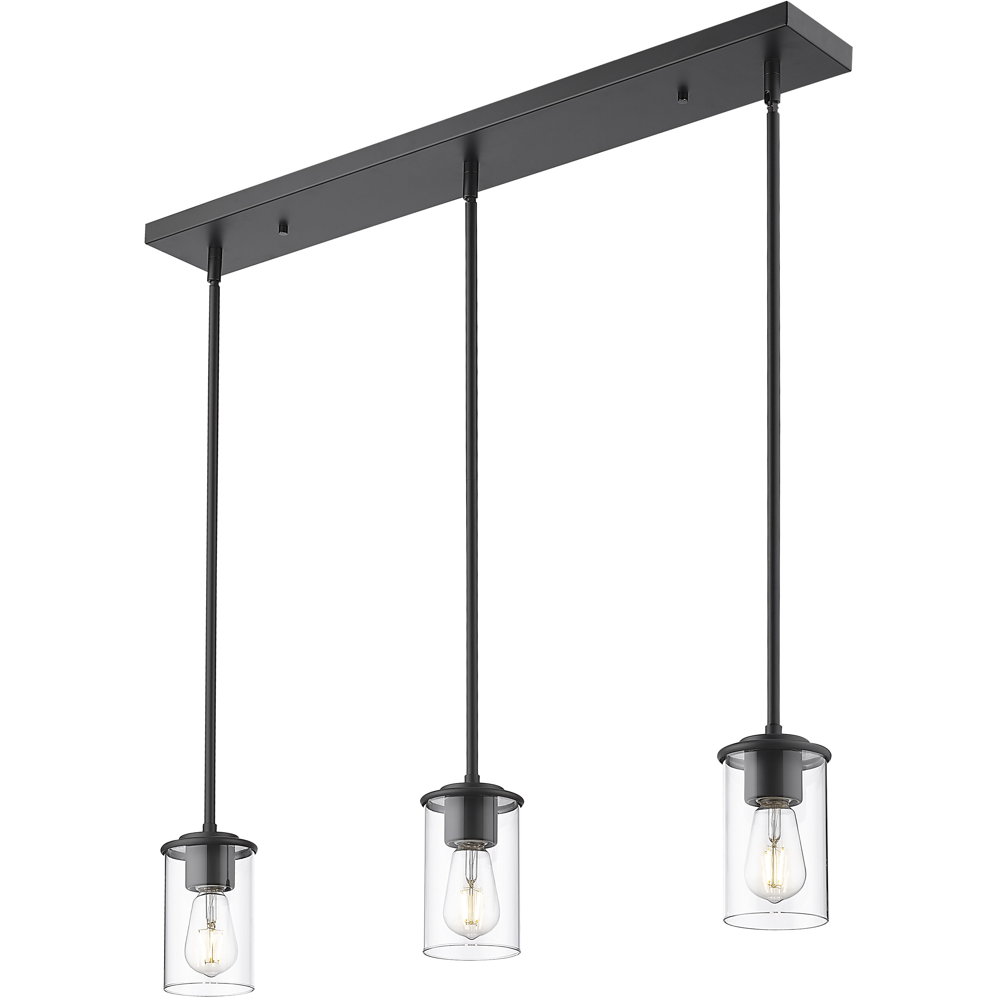 Thayer 3 Light 4.75 inch Matte Black Pendant Ceiling Light