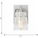 Drew & Jonathan Crofton 1 Light 5.25 inch Satin Brass Sconce Wall Light in Clear Glass