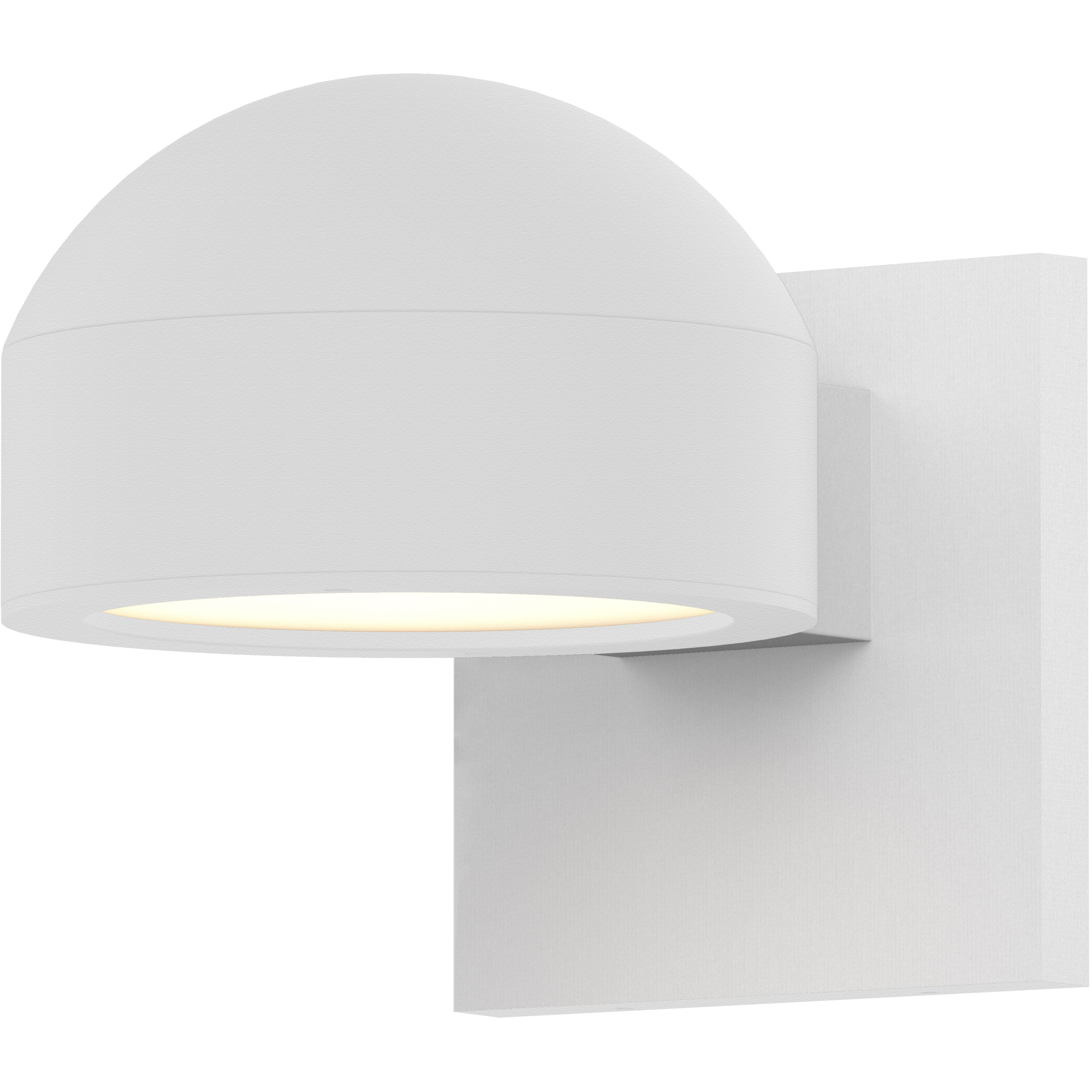 Reals LED 6 inch Textured White Indoor-Outdoor Sconce, Inside-Out