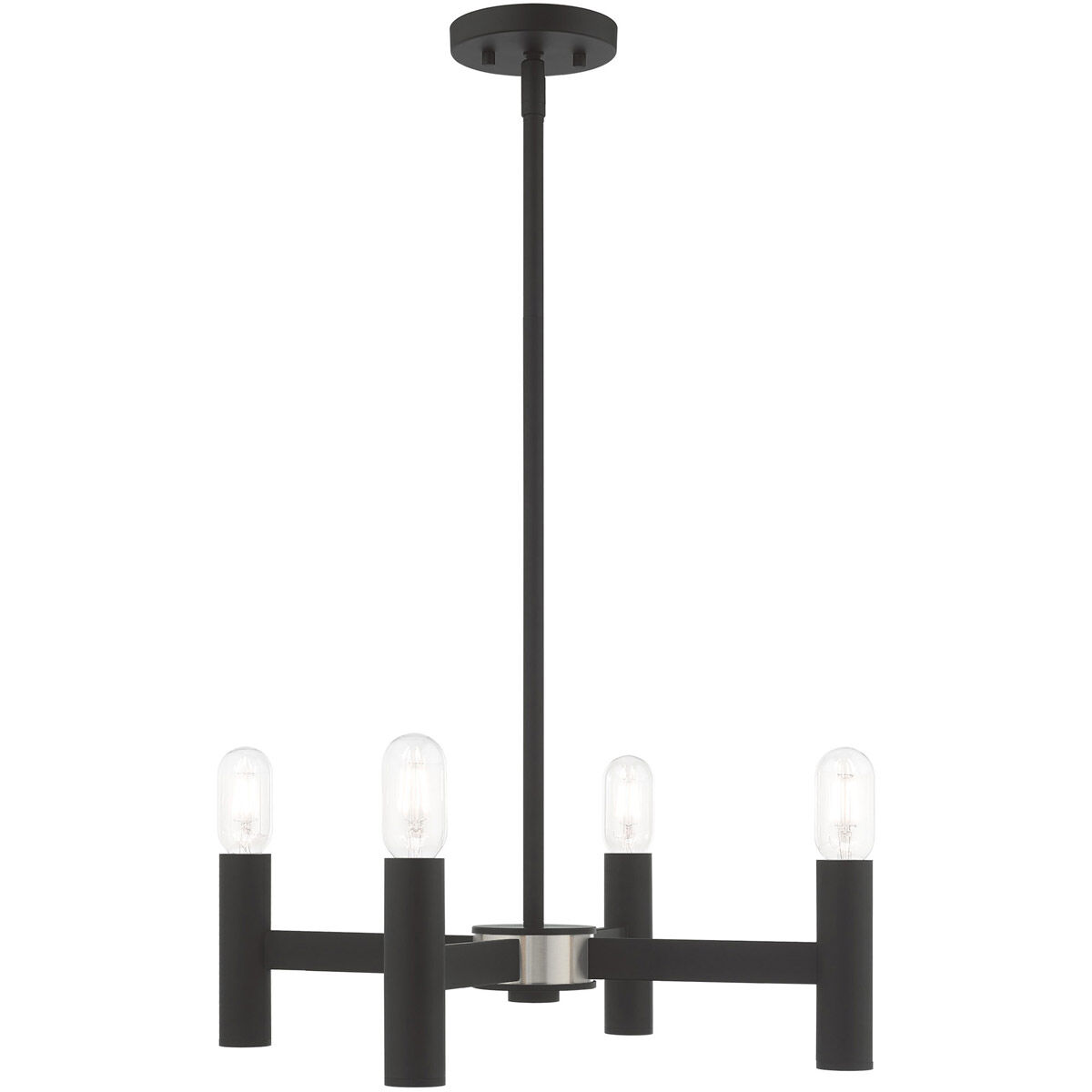 Copenhagen 4 Light 20 inch Black Mini Chandelier Ceiling Light